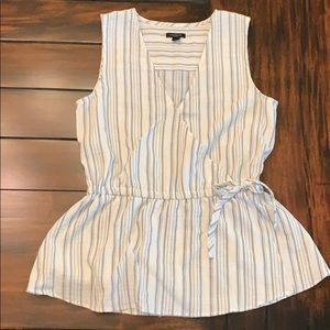 Seersucker sleeveless top